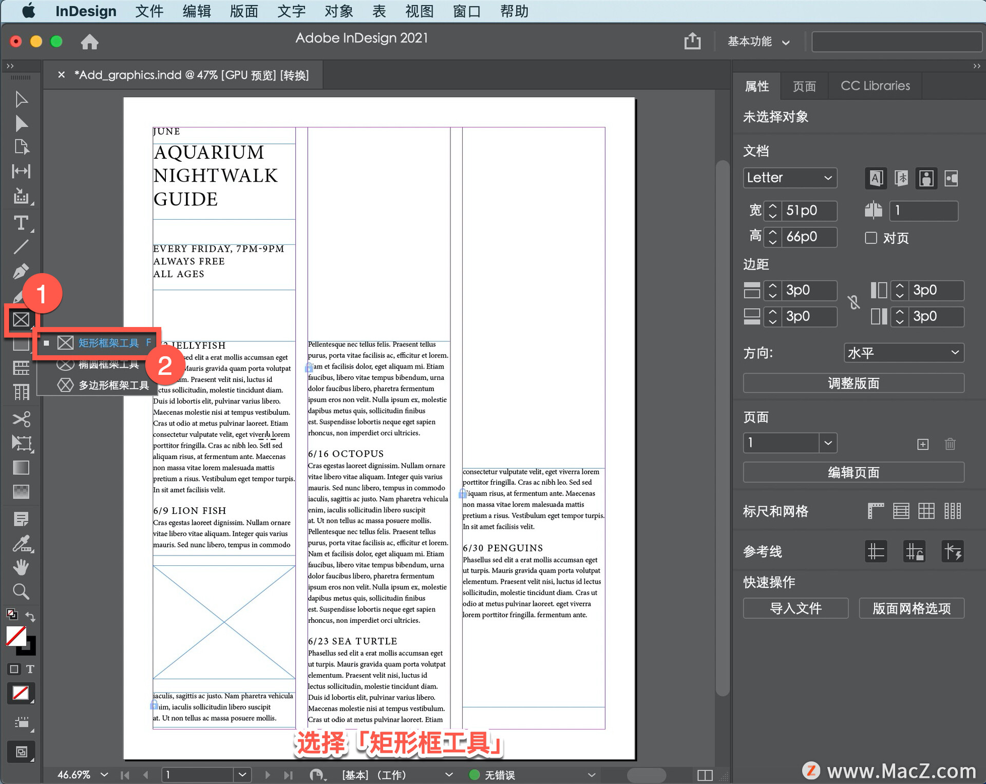 InDesign 教程「14」，如何将图形添加到项目？”