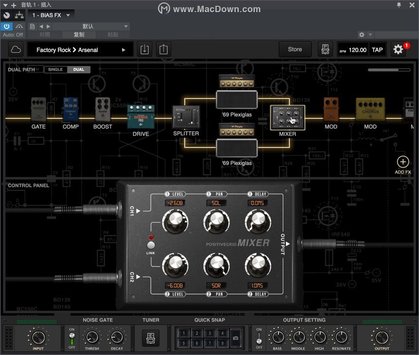Positive Grid BIAS FX Pro Mac 插件特征