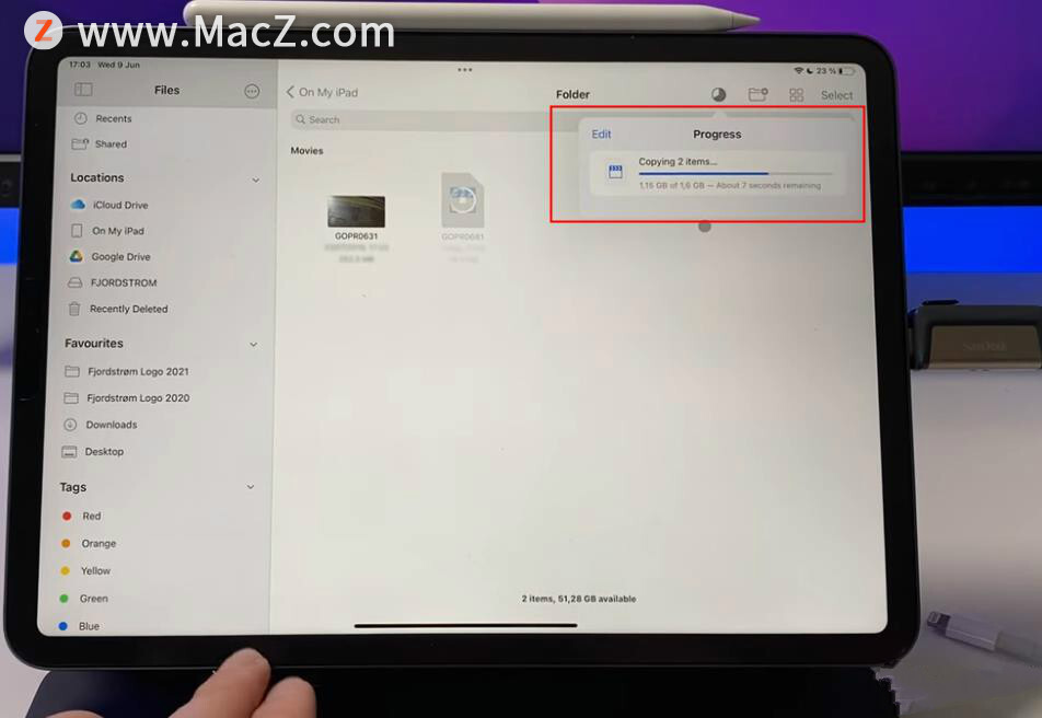 iPadOS 15改进文件应用程序,增加对NTFS格式支持”