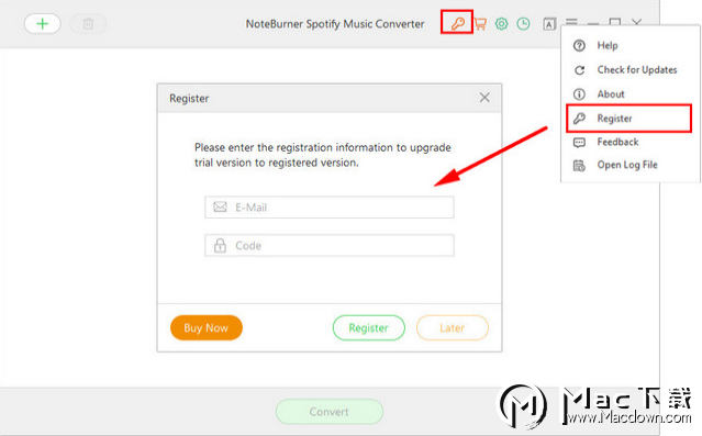 Spotify Music Converter for Mac如何注册？