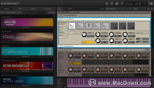 Kontakt 6 for Mac(专业采样器)内置工具都有什么？