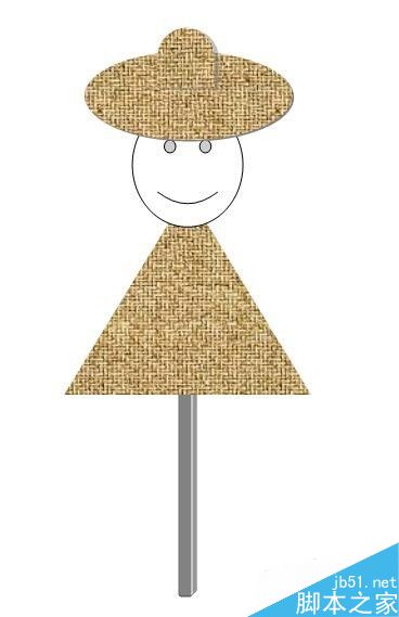 word绘制一个可爱的稻草人