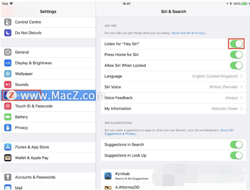如何在 iPhone 和 iPad 上打开和关闭Siri？”