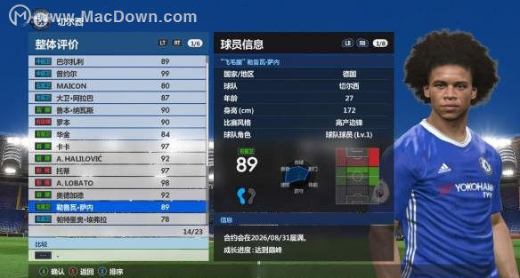 实况足球 2017 for Mac(PES 2017)实用球员推荐，高性价比球员介绍(6)”