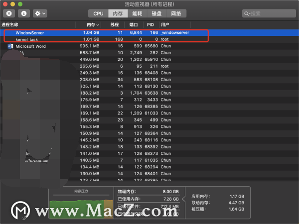 WindowServer是什么意思？为什么windowserver占用过多mac内存？”