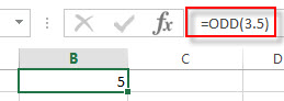 Excel ODD 函数介绍及实例教程