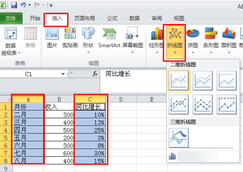 excel2010教程之图表制作折线图”