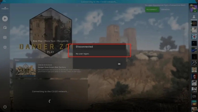 no user logon什么意思？csgo no user logon完美解决方法”