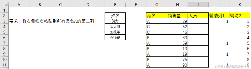 excel间隔行的数据输入技巧”