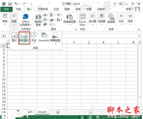excel2013中怎样插入联机图？excel2013插入联机图教程”