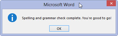 如何在Word 2013中执行一次性文档校对？”