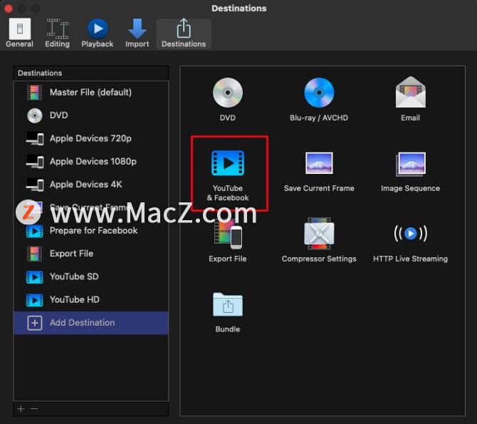 苹果Mac Final Cut Pro更新后，如何将视频分享到YouTube？”