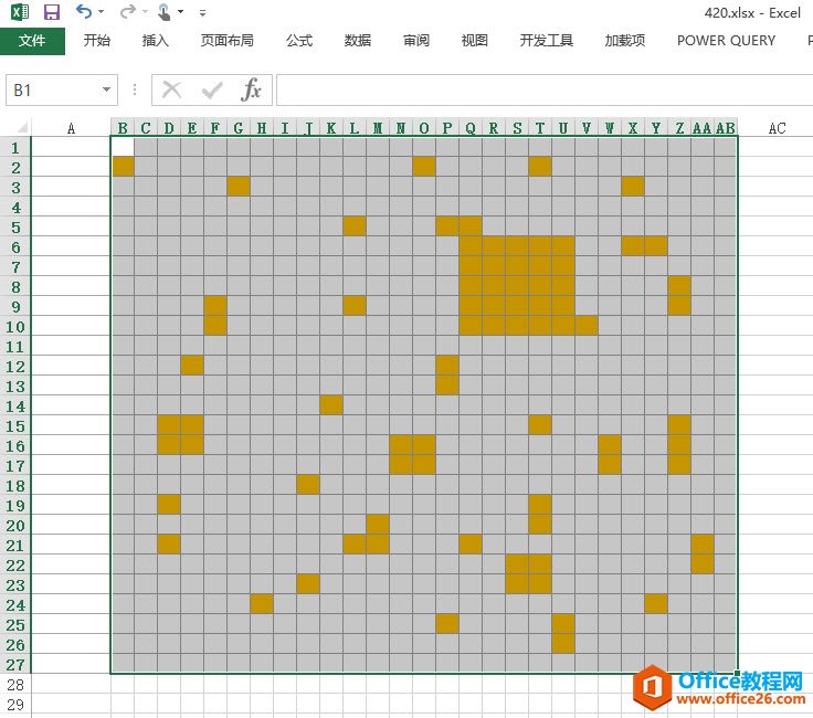 excel 如何快速将考勤表的空白处打上X 需要利用强悍的F5定位或替换功能搞定”