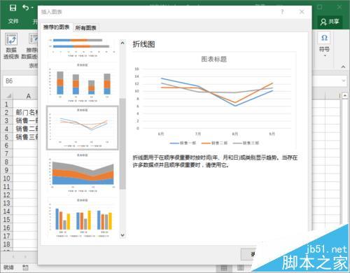 Excel2016表格数据怎么插入折线图”
