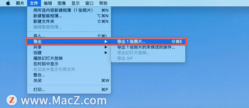 如何从 Mac 上的“照片”中导出照片、视频和幻灯片放映？”