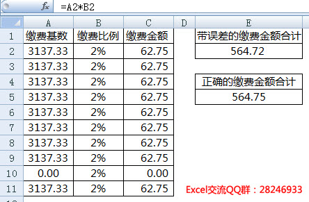 excel 求和出现误差和实际求和不正确的原因及解决方法”
