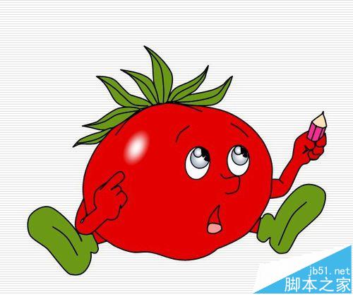 PPT怎么利用绘画功能绘制西红柿老师的漫画?”