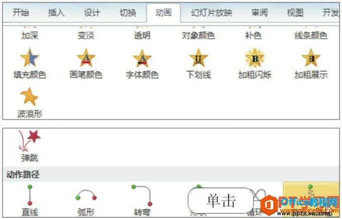 PPT对象如何添加自定义动作路径动画效果