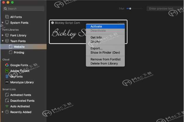 RightFont for Mac如何安装新字体、更改字体预览？RightFont for Mac使用教程