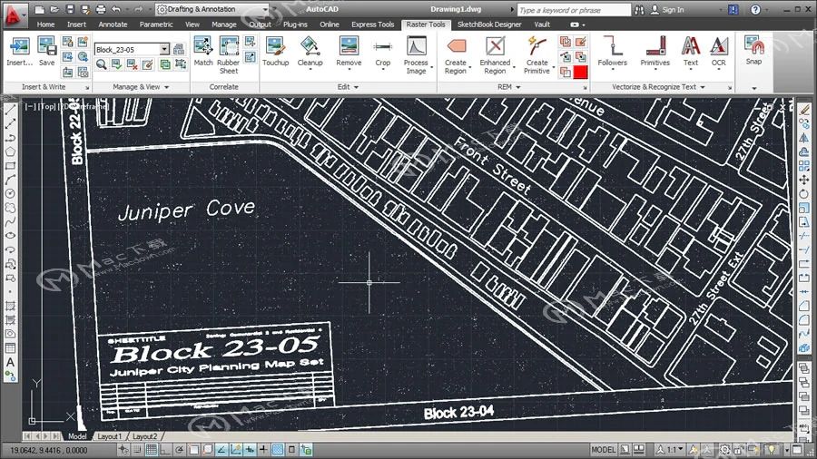 详解AutoCAD 2019 for mac新增AutoCAD Raster Design 功能！