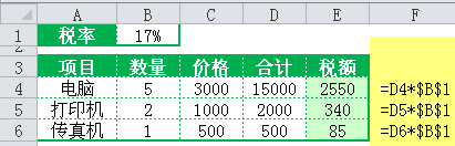 excel中的绝对引用的使用方法，并给出一个相关实例分析excel中的绝对引用、相对引用、混合引用”