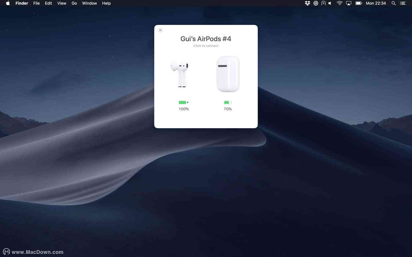 用AirBuddy管理Mac 上使用 AirPods pro AirPods”
