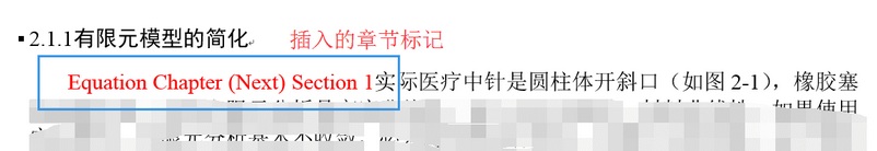 如何使MathType插入章节标记不显示