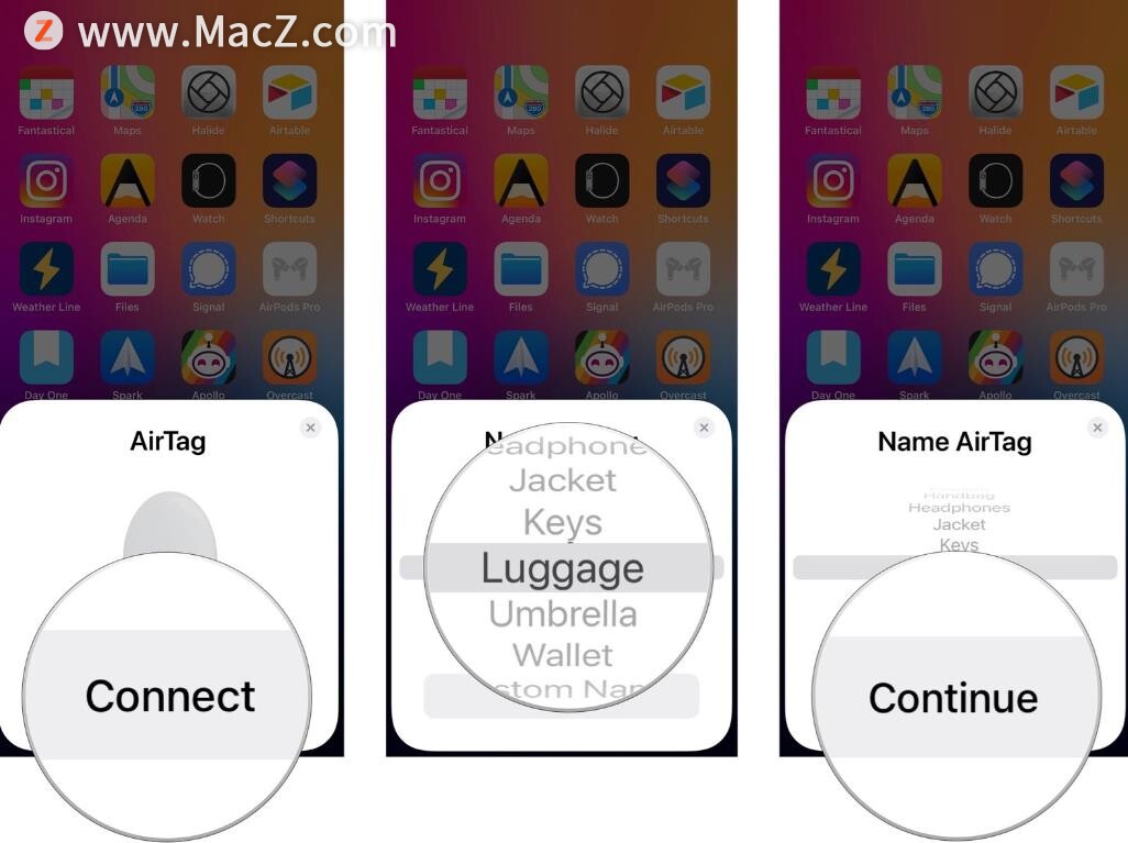 如何在iPhone或iPad上的“查找我”中设置AirTag?