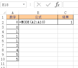 Excel MODE 函数 使用实例教程”