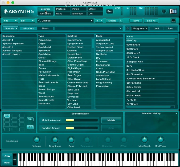 absynth5怎么分配音色