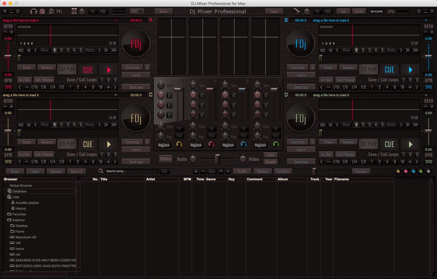 DJ Mixer Pro如何在Mac上添加2个不同的声卡以及如何使用WMA文件？