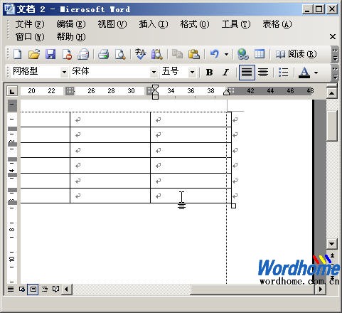 在Word表格中利用TAB键作用插入行”