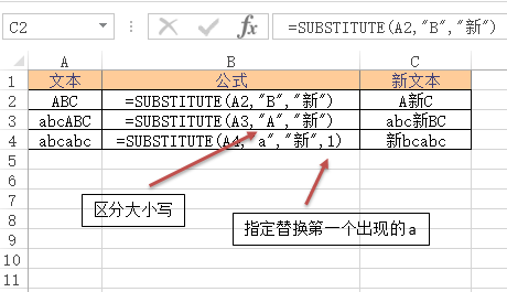 Excel SUBSTITUTE 函数 使用教程