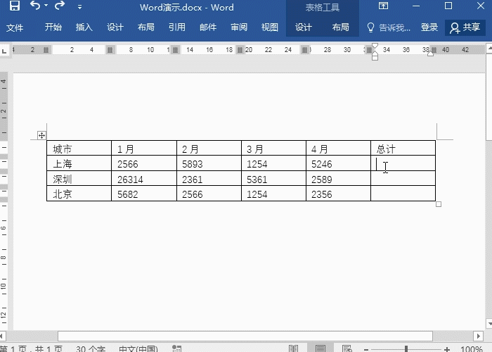 word表格求和怎么弄”