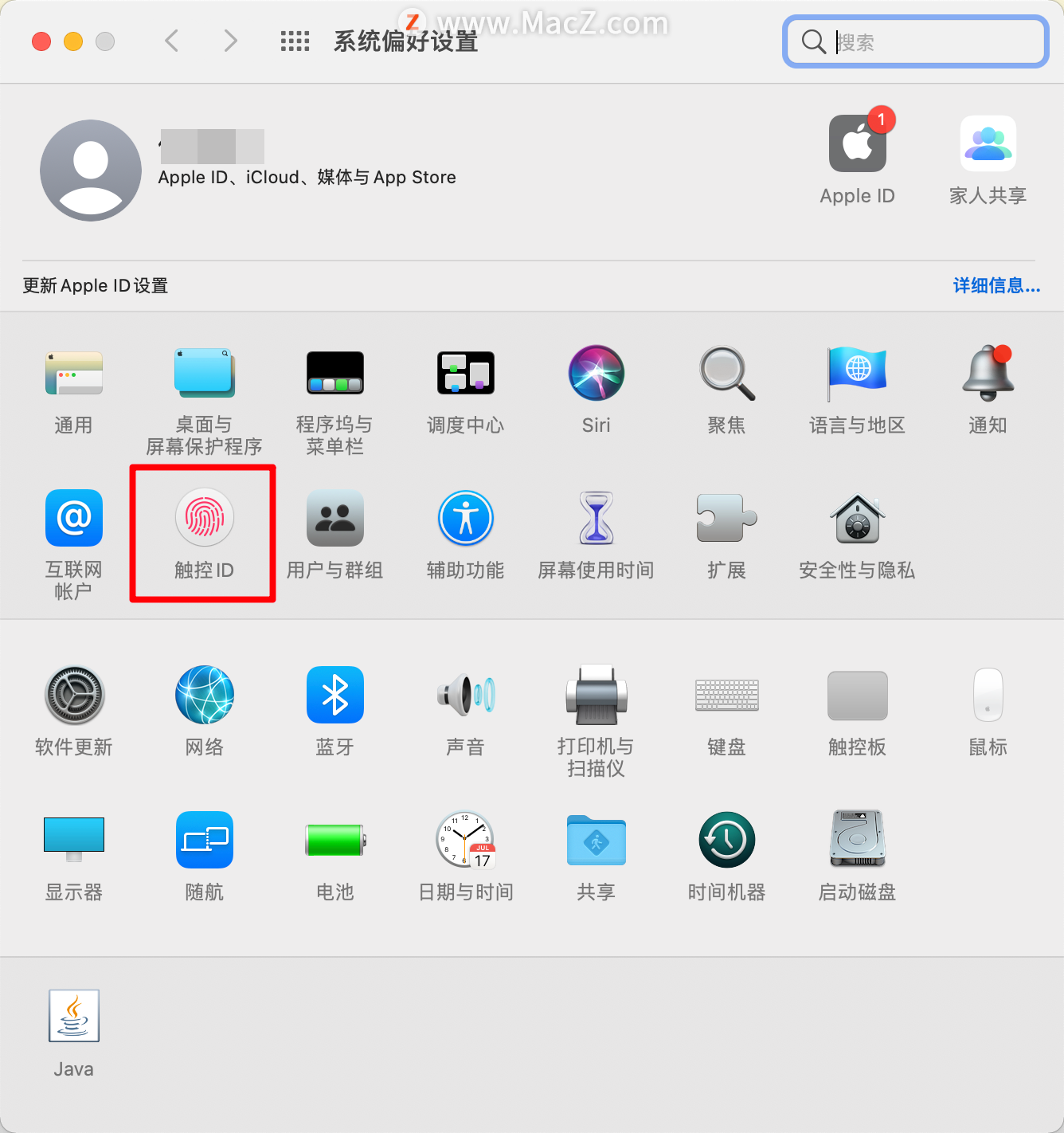 如何设置Touch ID？”