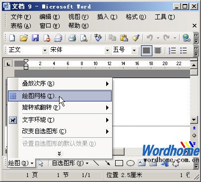 Word绘图工具栏精确移动图片的设置图文步骤”