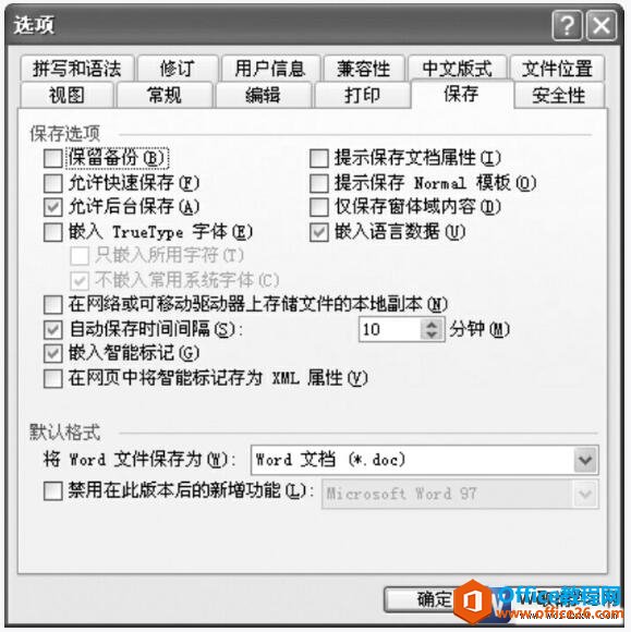 word保存文档的选项有哪些