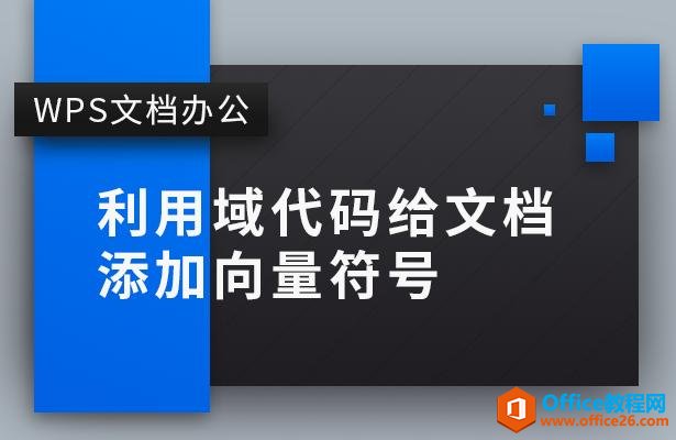 WPS word利用域代码给文档添加向量符号”