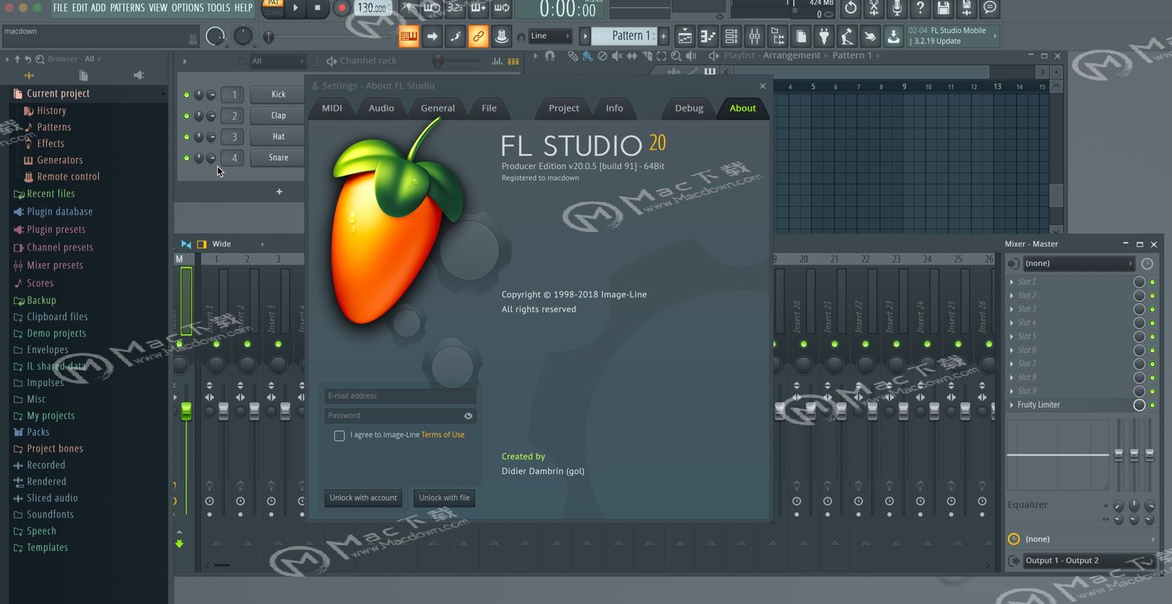 水果音乐制作软件—FL studio 20 for mac安装与激活图文步骤详解