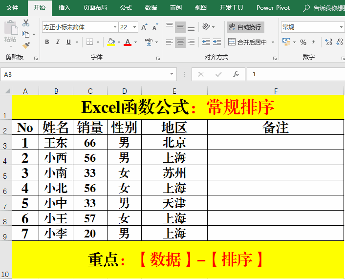 排名函数RANK和SUMPRODUCT”