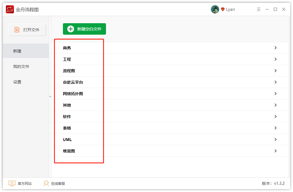 金舟流程图如何套用现有的模板作图?”