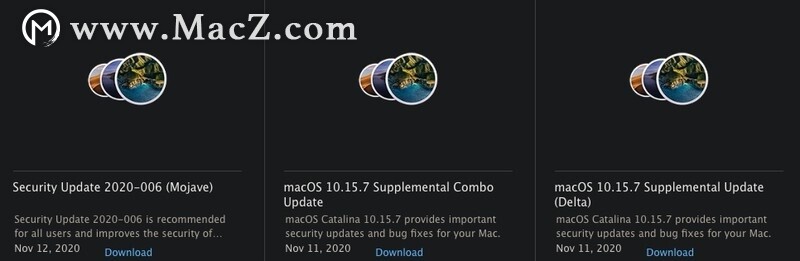 苹果停止提供macOS Big Sur 系统组件的单独更新”