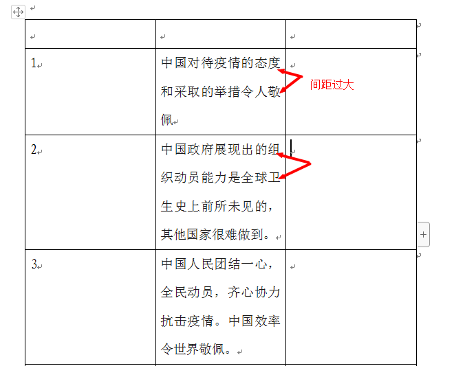 WPS文字如何缩小表格内文字行间距？”