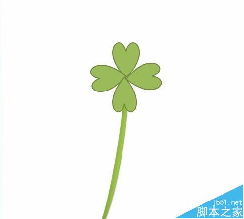 ppt中怎么绘制代表幸运的四叶草?”