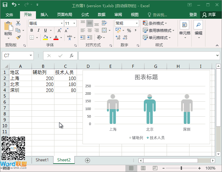 Excel制作美丽的人形图表| 3个步骤可以轻松完成”