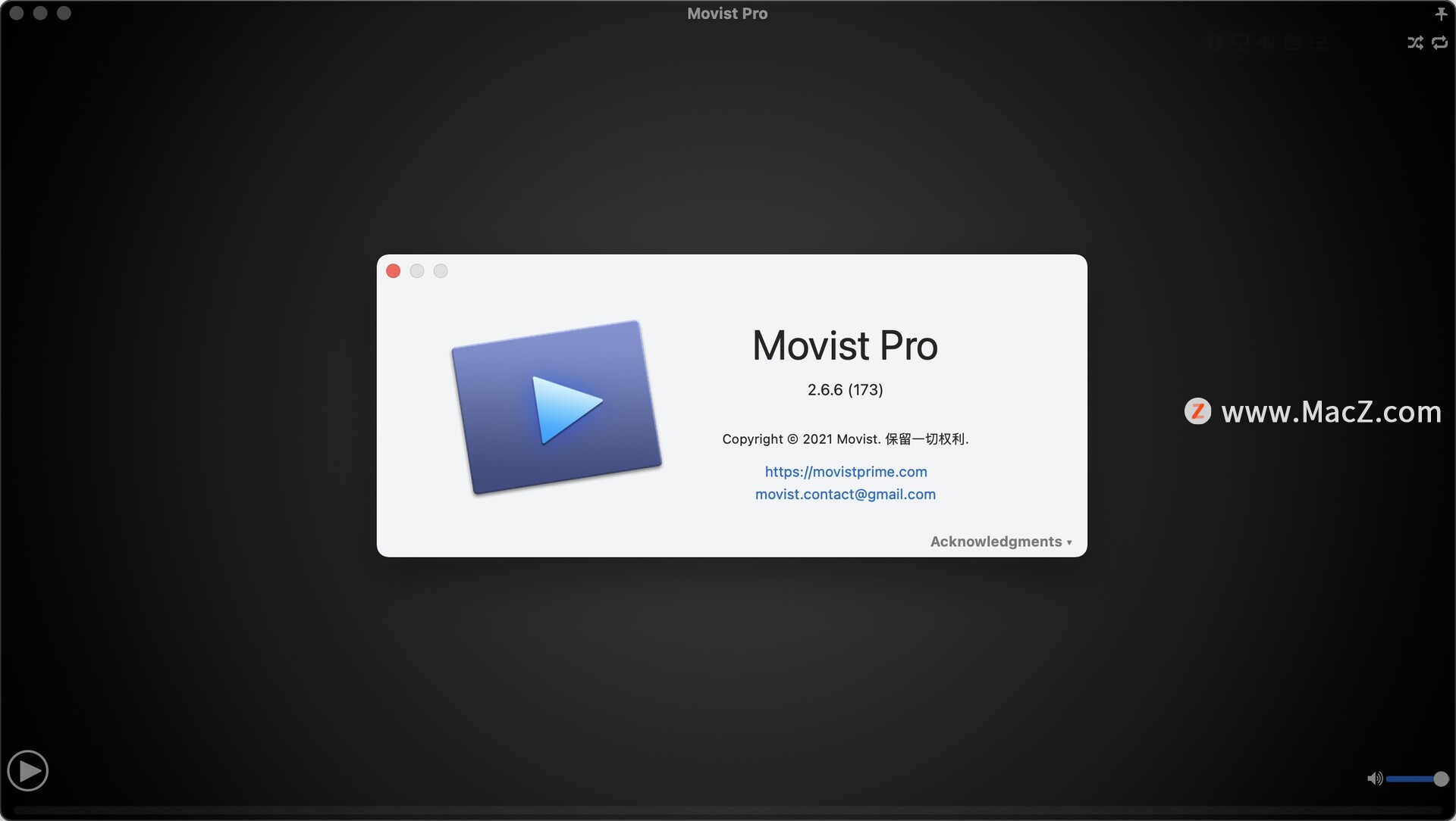 Mac上强大稳定的视频播放器推荐:Movist Pro