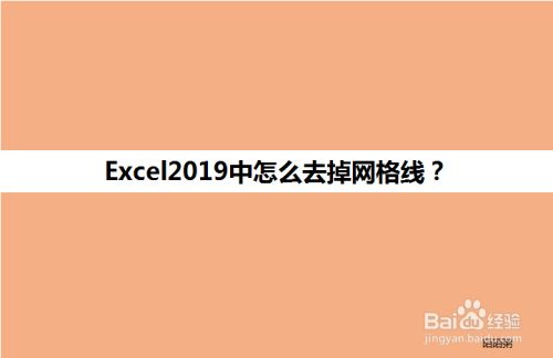 Excel2019怎么去掉网格线？Excel2019隐藏网格线教程”