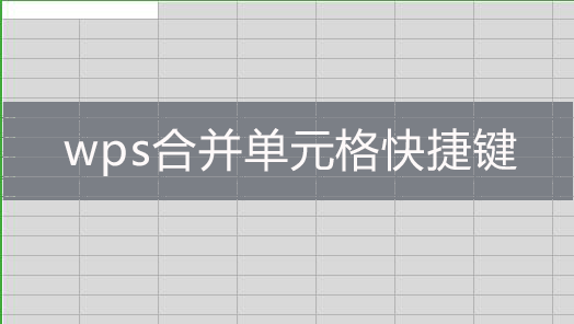 怎么在wps office合并单元格？”