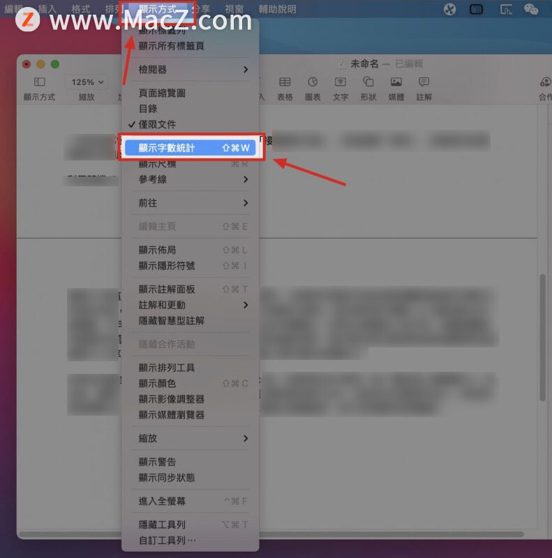 如何开启/关闭Pages文稿上的字数统计功能？”
