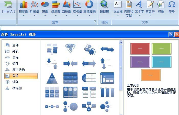 Excel表格中怎么绘制各种类型的关系图?”